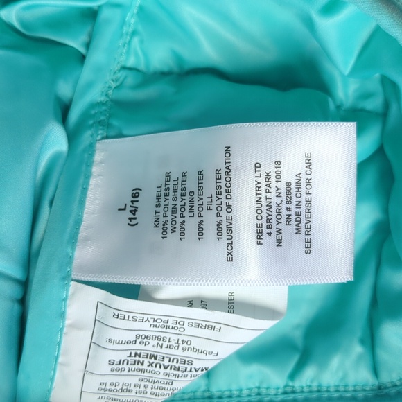 Hybrid Fleece Lightweight Sherpa Vest In Spearmint Women's S/Youth L(14/16) - Picture 10 of 13